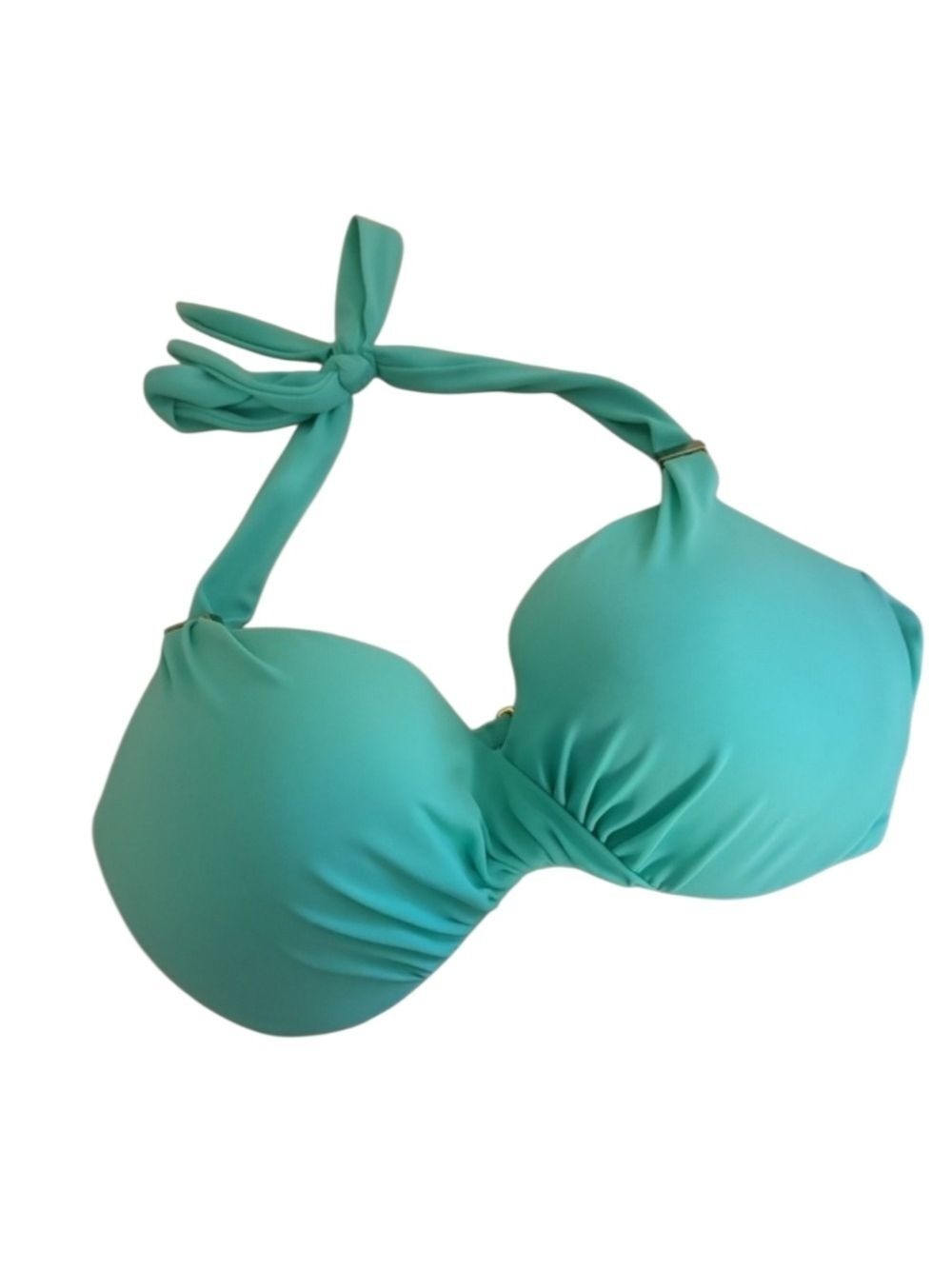 Victoria’s Secret Mint Green Ruched Halter Bikini Top 32D
